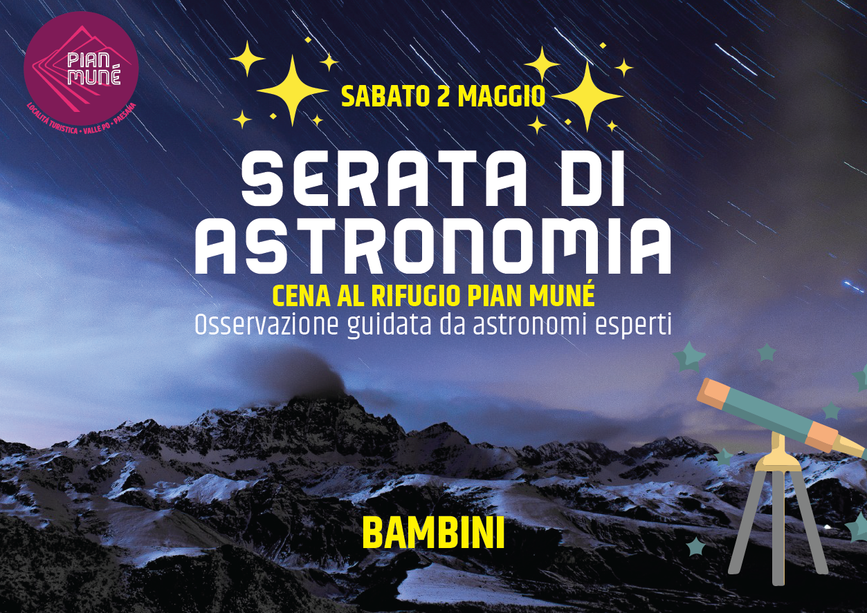 Serata di astronomia- 2 maggio- Bambini nati dal 2012